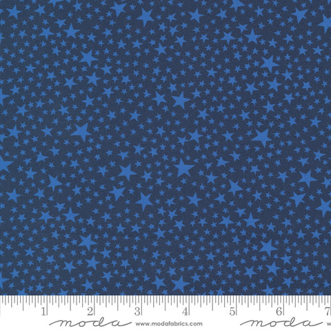 Play Ball Navy Super Stars Yardage by Moda Fabrics