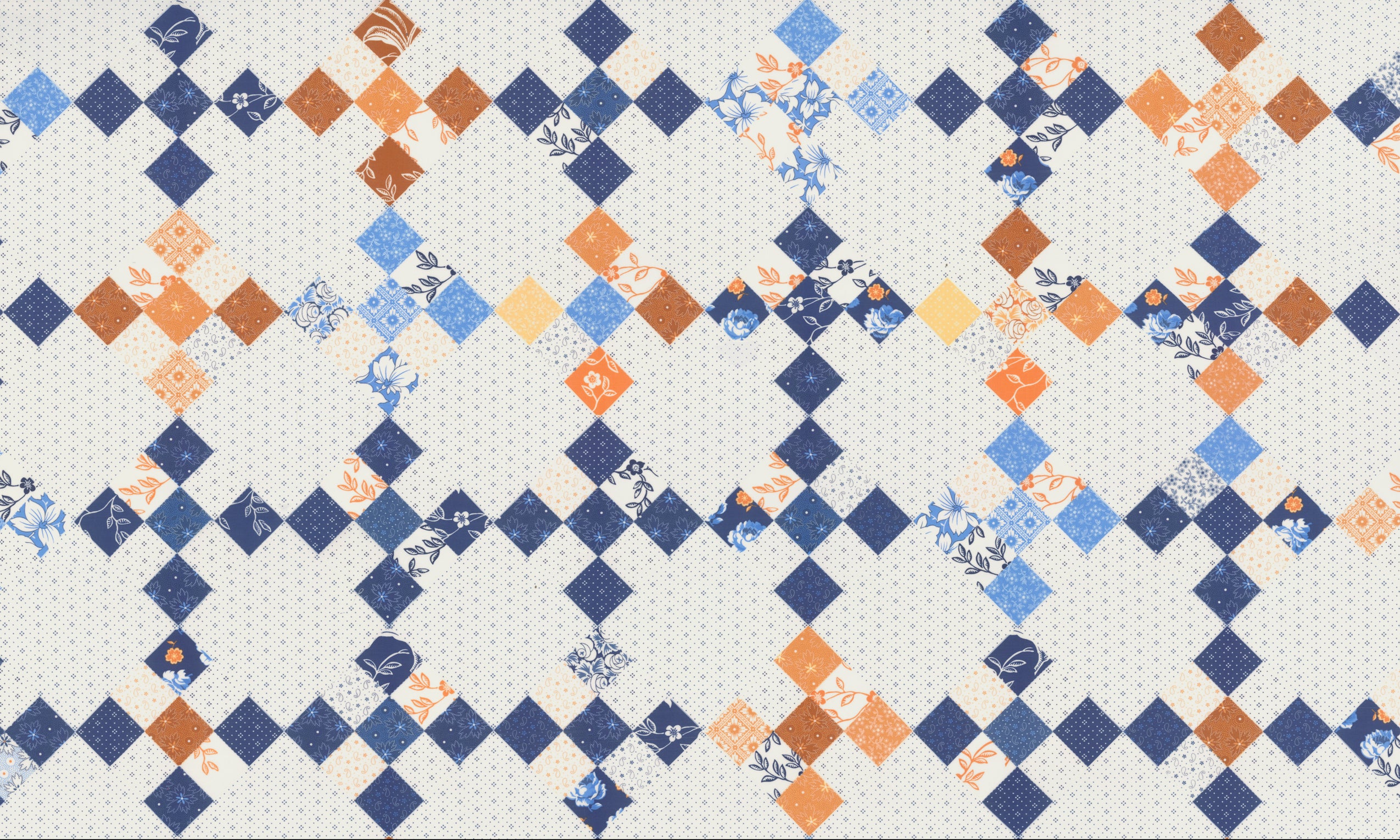 Denim & Daisies Daisy Sweet Sixteen Patchwork Yardage by Fig Tree & Co. for Moda Fabrics