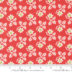 Buon Natale Poinsettia Woodcut Christmas Flower Yardage by Fig Tree & Co. for Moda Fabrics