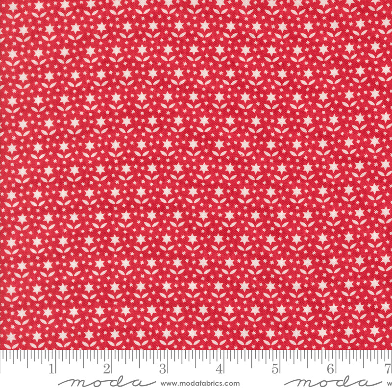 Buon Natale Pomegranate Star Blooms Yardage by Fig Tree & Co. for Moda Fabrics