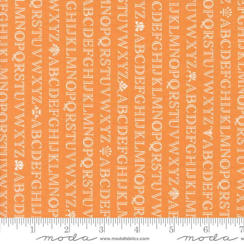 Agatha Road Pumpkin Alphabet Yardage by Fig Tree & Co. for Moda Fabrics