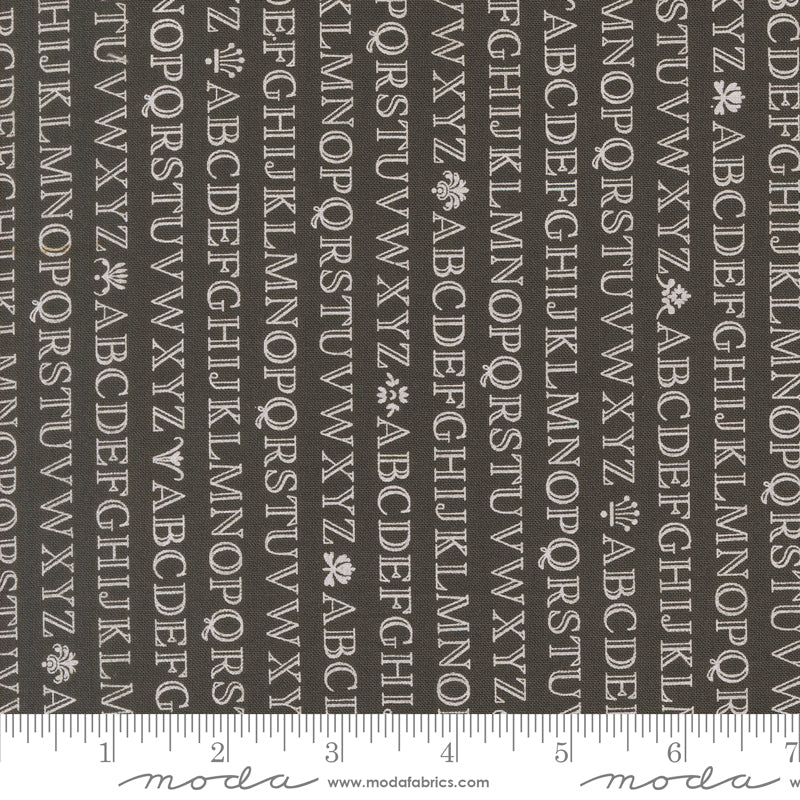 Agatha Road Midnight Alphabet Yardage by Fig Tree & Co. for Moda Fabrics