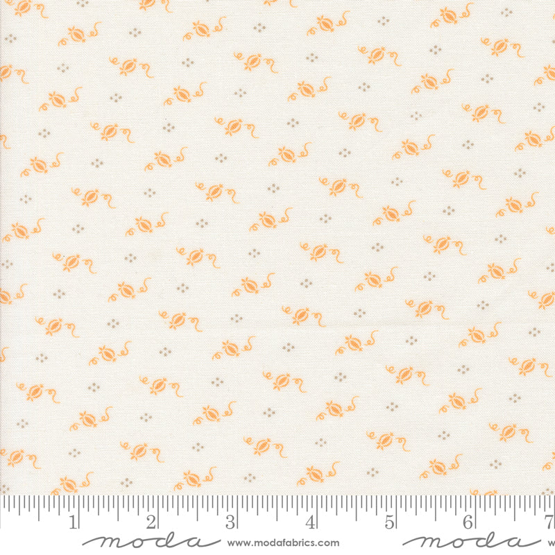 Agatha Road Ghost Multi Tiny Pumpkins Yardage by Fig Tree & Co. for Moda Fabrics