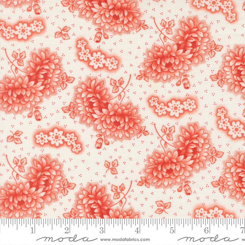 Rosie Strawberry Vintage Linen Yardage by Fig Tree & Co. for Moda Fabrics
