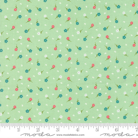 Strawberry Lemonade Mint Poppies Yardage by Sherri & Chelsi for Moda Fabrics