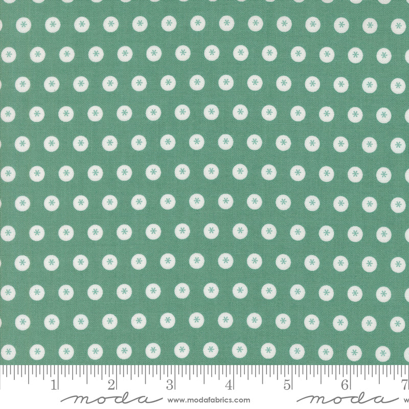 Raspberry Summer Teal Dots Yardage by Sherri & Chelsi for Moda Fabrics