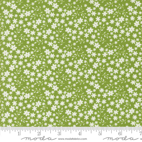 Raspberry Summer Fresh Grass Blossom Yardage by Sherri & Chelsi for Moda Fabrics