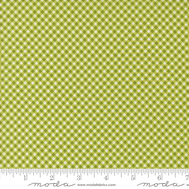 Raspberry Summer Lime Gingham Yardage by Sherri & Chelsi for Moda Fabrics
