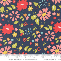 Delightfully Yours Navy Wildflower Yardage by Sherri & Chelsi for Moda Fabrics