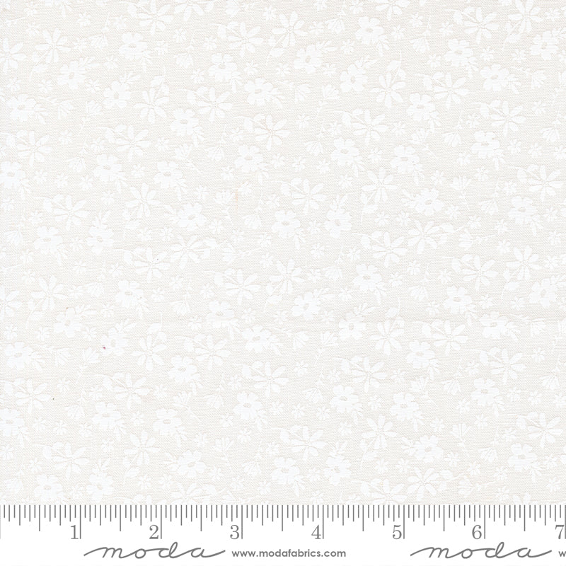Delightfully Yours Cloud White Blossoms Yardage by Sherri & Chelsi for Moda Fabrics