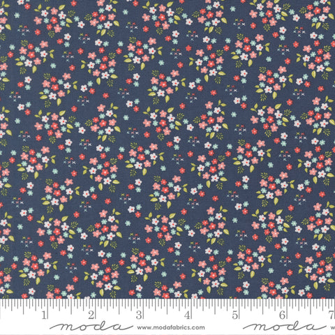 Delightfully Yours Navy Posie Yardage by Sherri & Chelsi for Moda Fabrics