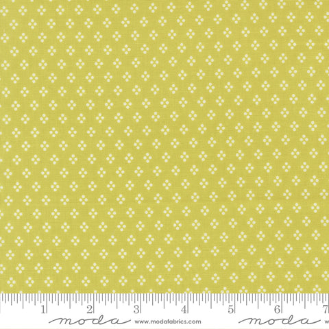 Delightfully Yours Chartreuse Dots Yardage by Sherri & Chelsi for Moda Fabrics