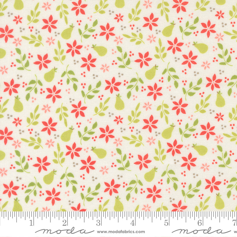 Poinsettia & Pear Cloud Pear Yardage by Sherri & Chelsi for Moda Fabrics