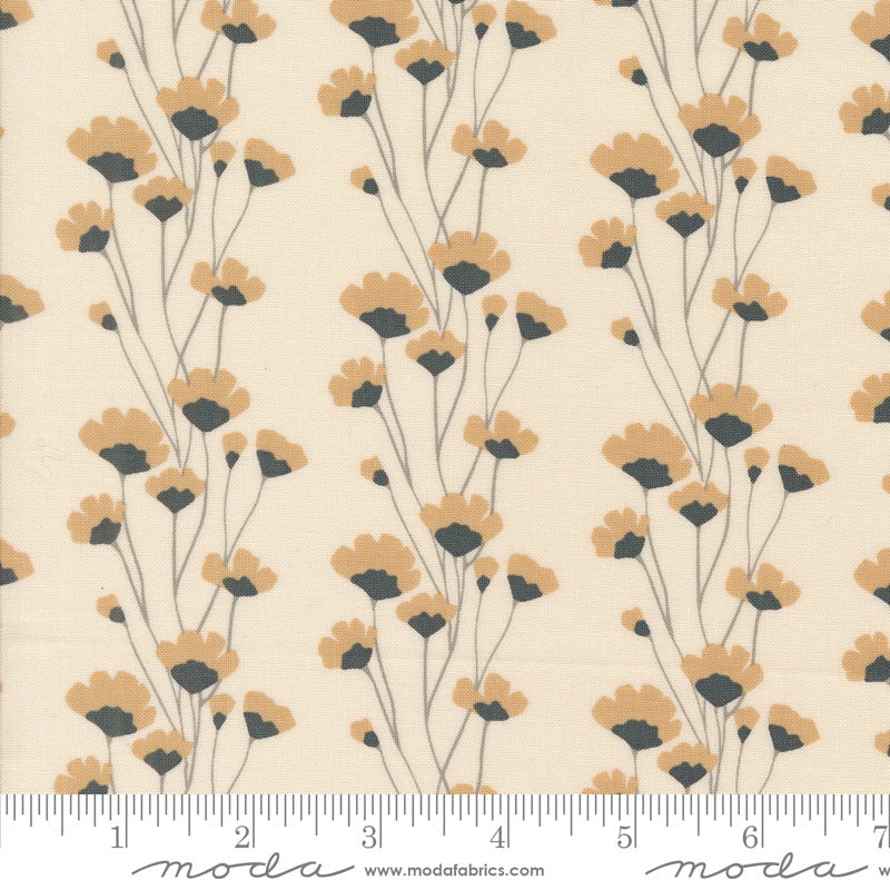 Rainier Eggshell Tan Overcast Flower Chains Yardage by Jessica Rose for Moda Fabrics