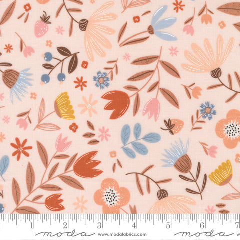 Blossoms & Blooms Blush Flowers Yardage by Elena Amo for Moda Fabrics