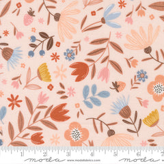 Blossoms & Blooms Blush Flowers Yardage by Elena Amo for Moda Fabrics