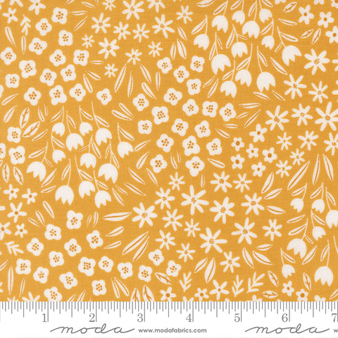 Blossoms & Blooms Sunshine Small Flowers Yardage by Elena Amo for Moda Fabrics