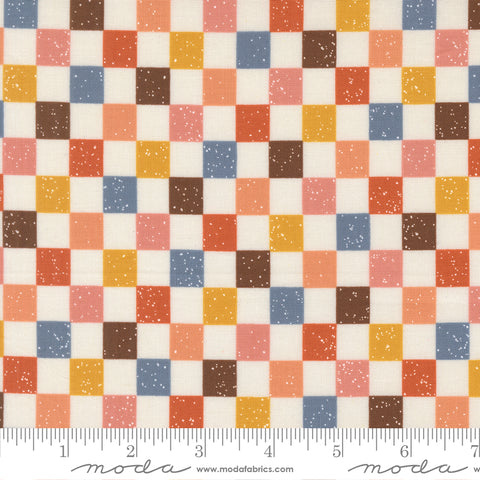 Blossoms & Blooms Pearl Checkerboard Yardage by Elena Amo for Moda Fabrics