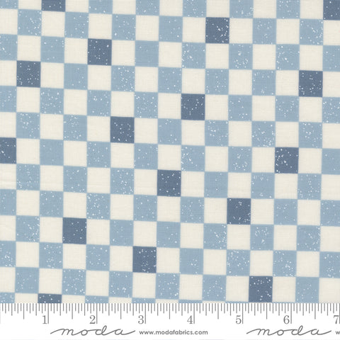 Blossoms & Blooms Sky Checkerboard Yardage by Elena Amo for Moda Fabrics