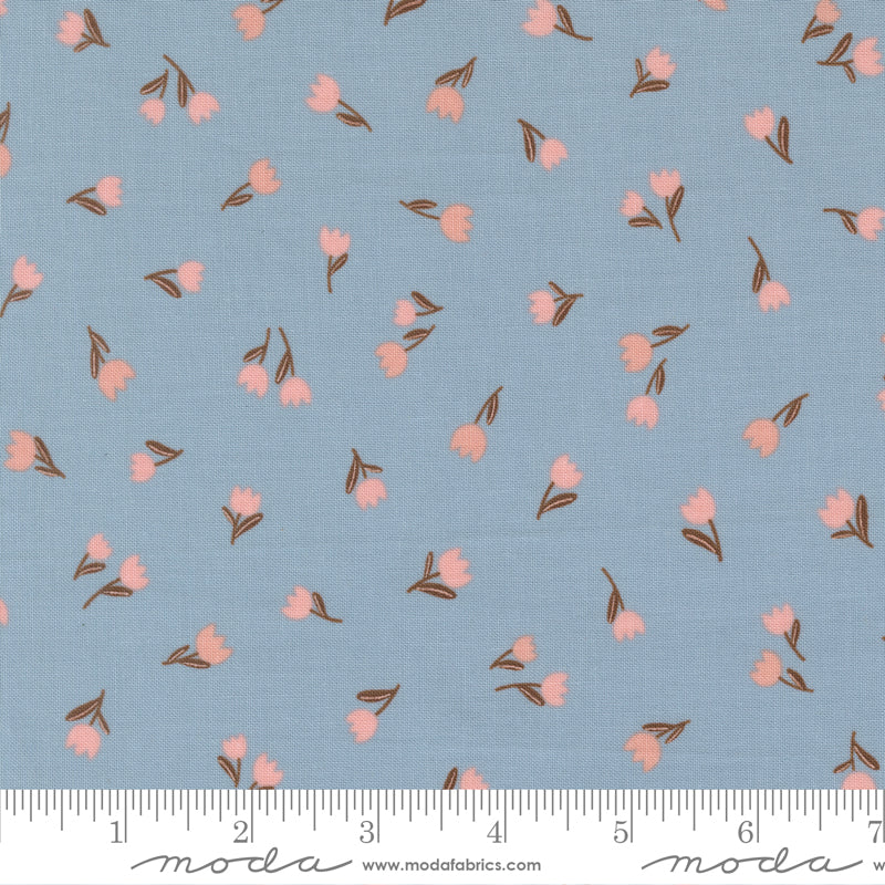 Blossoms & Blooms Sky Tulips Yardage by Elena Amo for Moda Fabrics