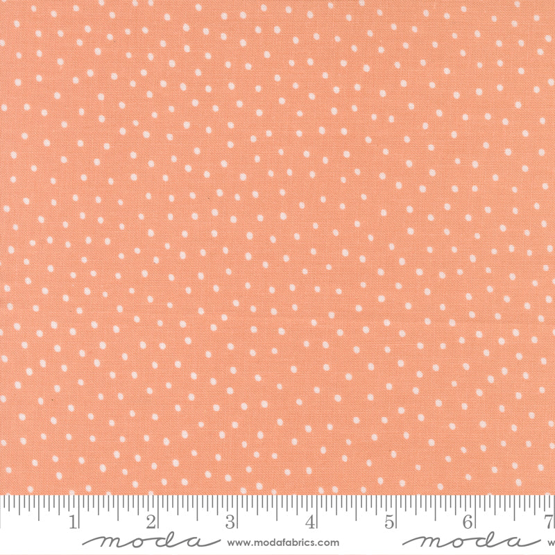 Blossoms & Blooms Peach Dots Yardage by Elena Amo for Moda Fabrics