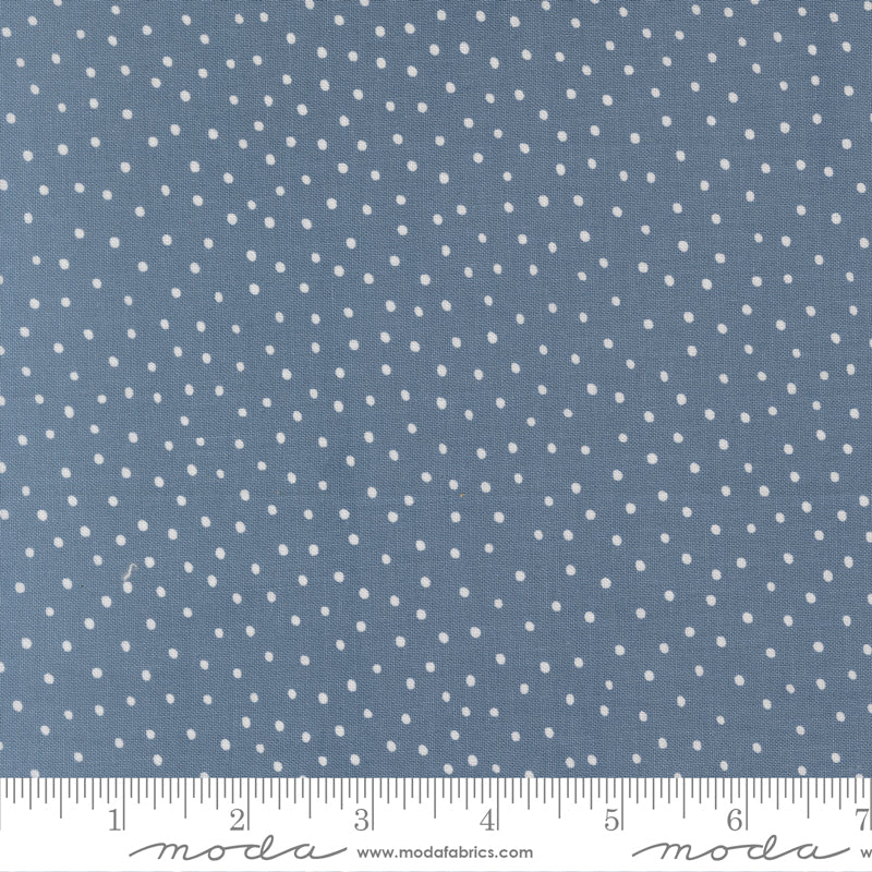 Blossoms & Blooms Denim Dots Yardage by Elena Amo for Moda Fabrics