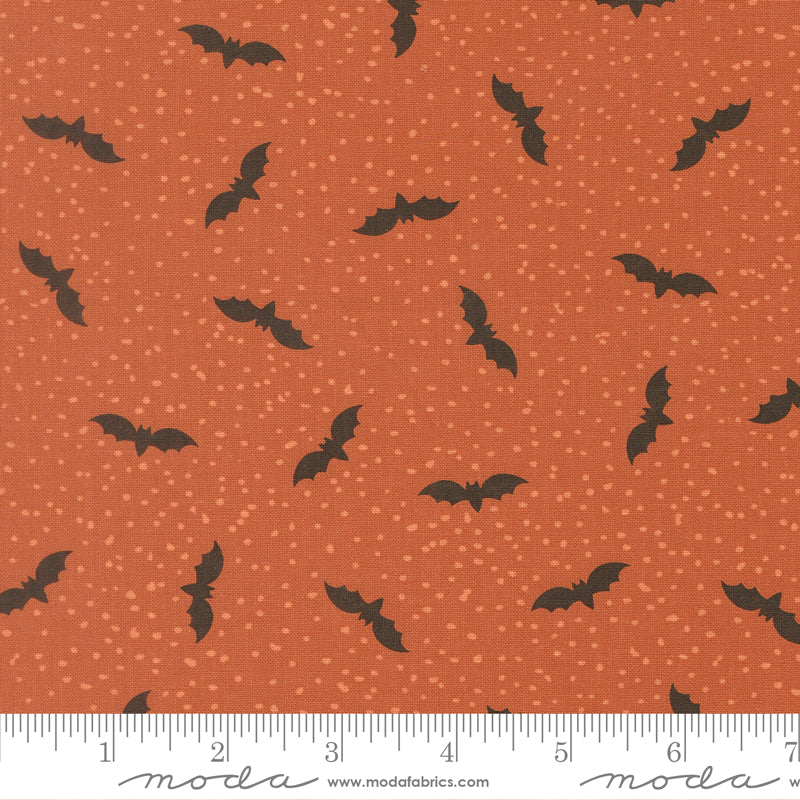Purrs & Boos Spice Bats Yardage by Elena Amo for Moda Fabrics