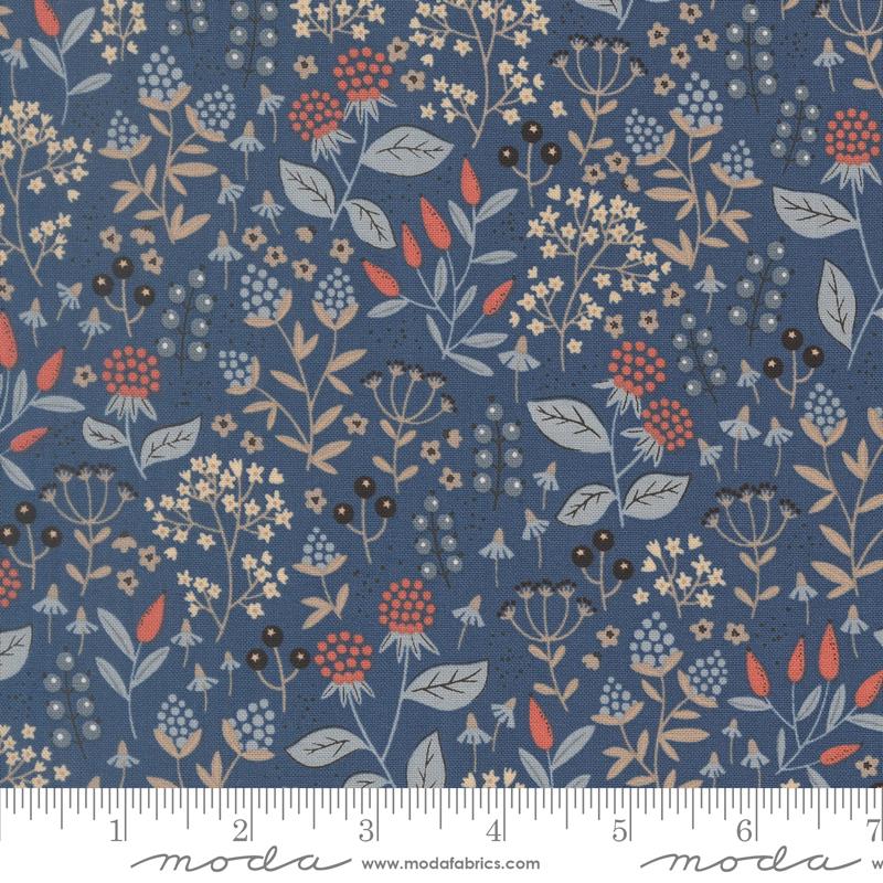 Nature's Sketchbook Twilight Leaves and Berries Yardage by Elena Amo for Moda Fabrics