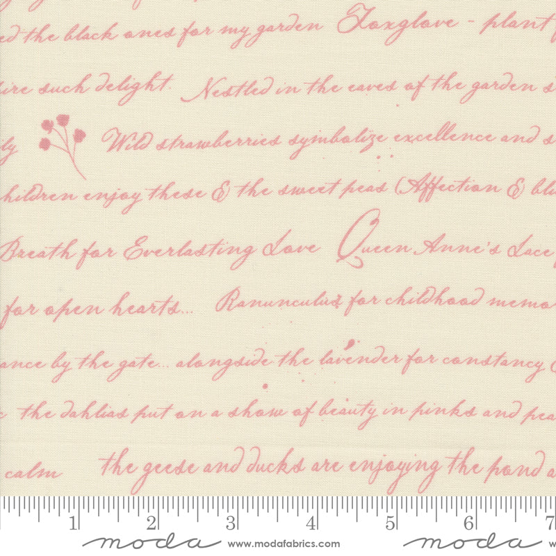 Enchantment Porcelain Garden Journal Yardage by Sweetfire Road for Moda Fabrics