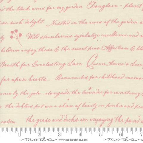 Enchantment Porcelain Garden Journal Yardage by Sweetfire Road for Moda Fabrics