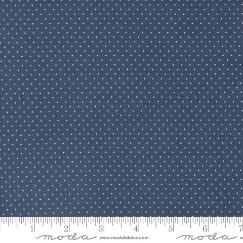 Enchantment Indigo Swiss Dot Yardage by Sweetfire Road for Moda Fabrics