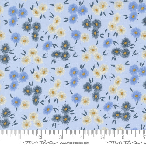 Seaglass Summer Dappled Blue Beach Asters Yardage by Sweetfire Road for Moda Fabrics
