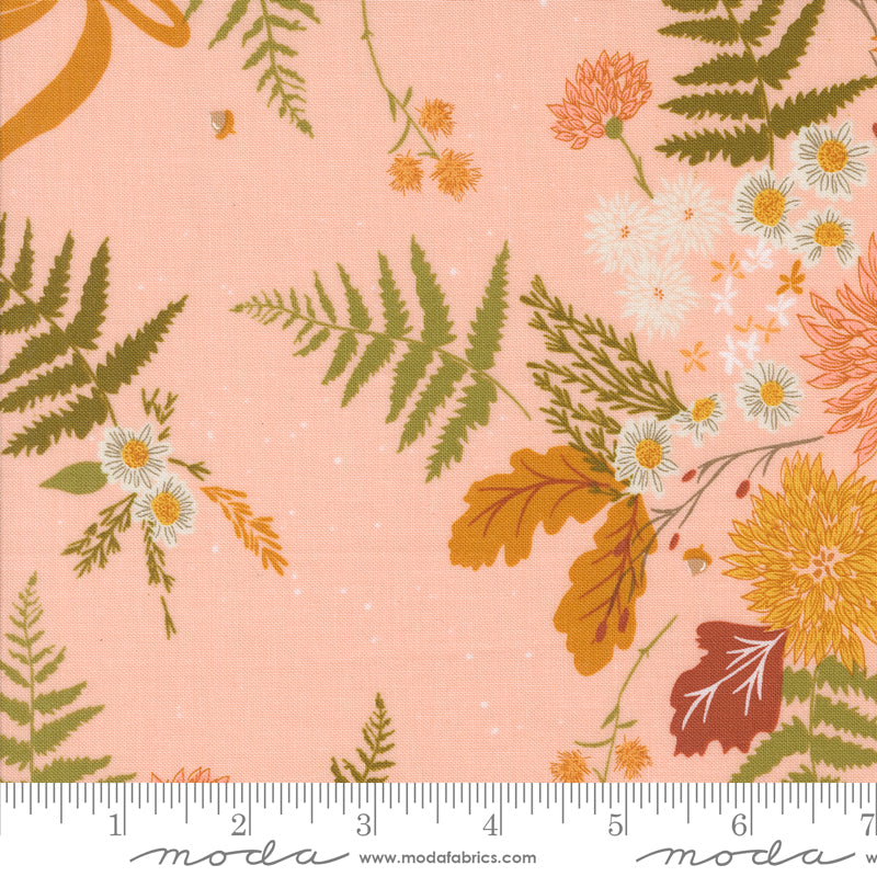 Frivolity Blush Dahlia and Fern Yardage by Sweetfire Road for Moda Fabrics