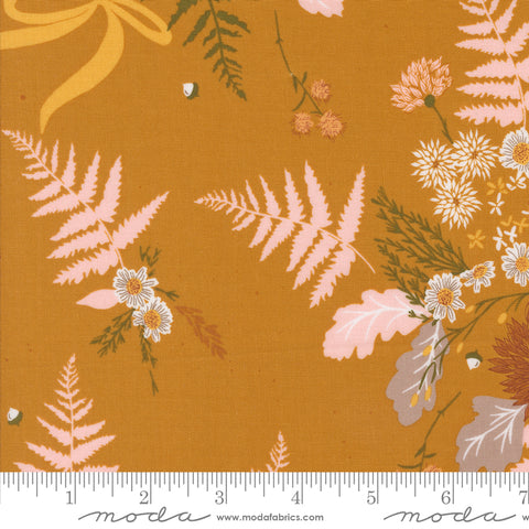 Frivolity Chai Dahlia and Fern Yardage by Sweetfire Road for Moda Fabrics
