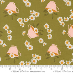 Frivolity Lichen Daisy Tea Yardage by Sweetfire Road for Moda Fabrics