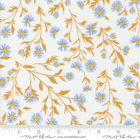 Sun-drenched Cloud Wild Daisy Chain Yardage by Sweetfire Road for Moda Fabrics