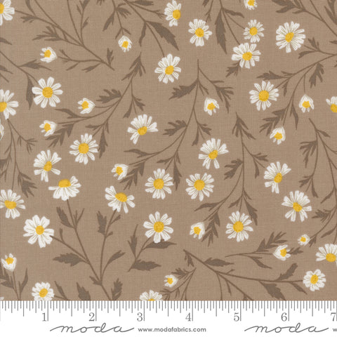 Sun-drenched Stone Wild Daisy Chain Yardage by Sweetfire Road for Moda Fabrics