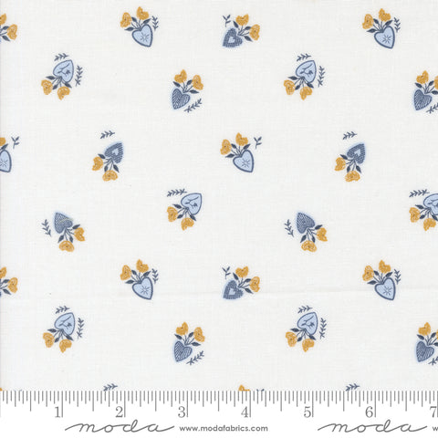 Sun-drenched Cloud Vintage Lockets Yardage by Sweetfire Road for Moda Fabrics