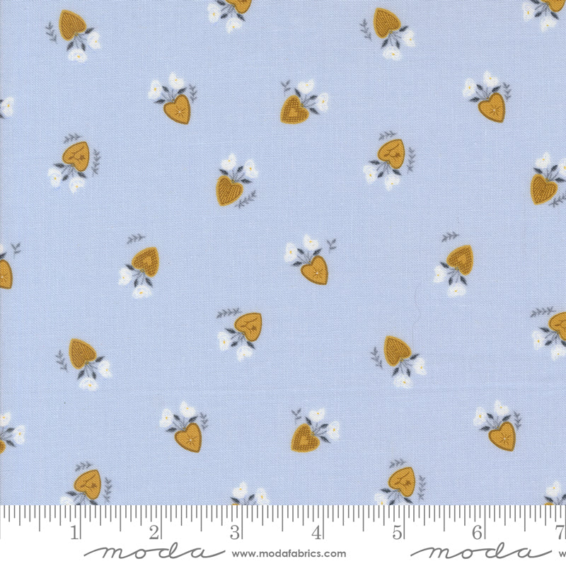 Sun-drenched Sky Vintage Lockets Yardage by Sweetfire Road for Moda Fabrics