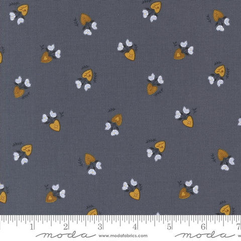 Sun-drenched Indigo Vintage Lockets Yardage by Sweetfire Road for Moda Fabrics