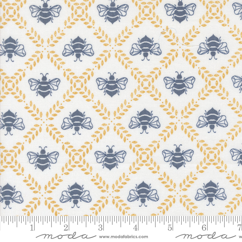 Sun-drenched Cloud Gathering Honey Yardage by Sweetfire Road for Moda Fabrics