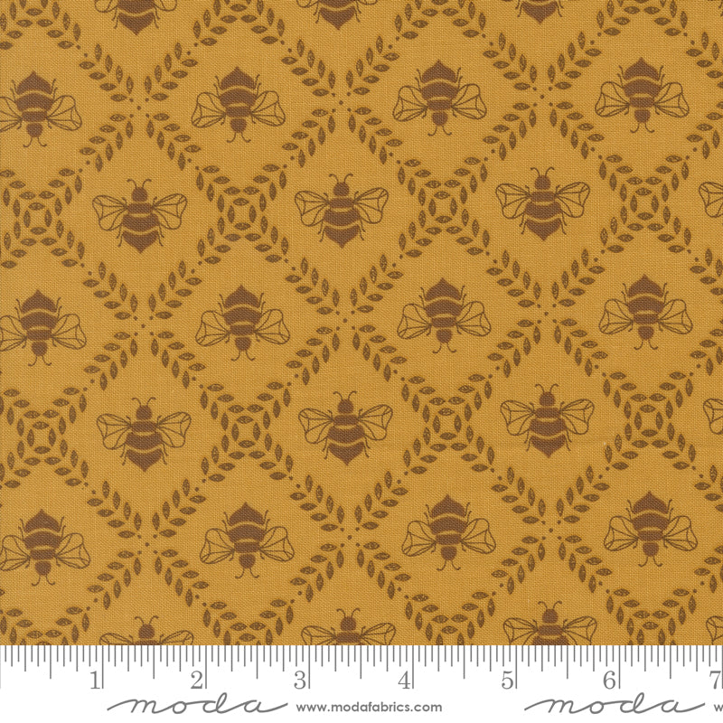 Sun-drenched Golden Gathering Honey Yardage by Sweetfire Road for Moda Fabrics