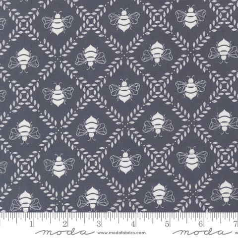 Sun-drenched Indigo Gathering Honey Yardage by Sweetfire Road for Moda Fabrics