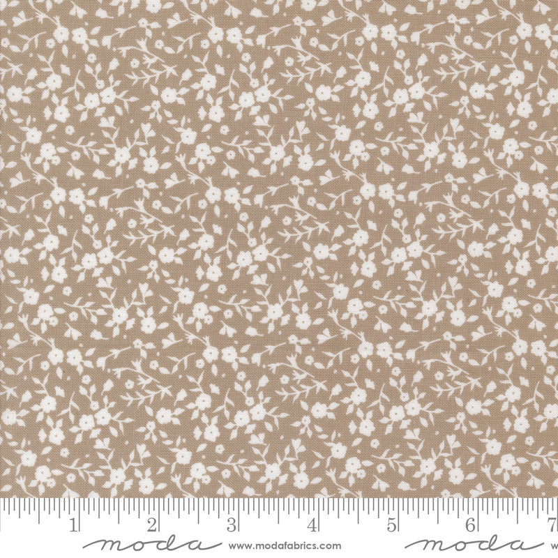 Sun-drenched Stone Tiny Floral Yardage by Sweetfire Road for Moda Fabrics