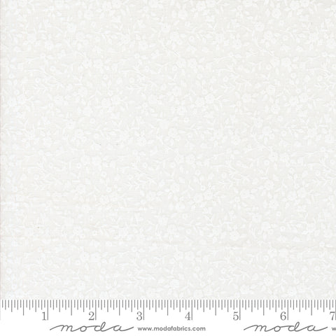 Sun-drenched Cloud White Tiny Floral Yardage by Sweetfire Road for Moda Fabrics