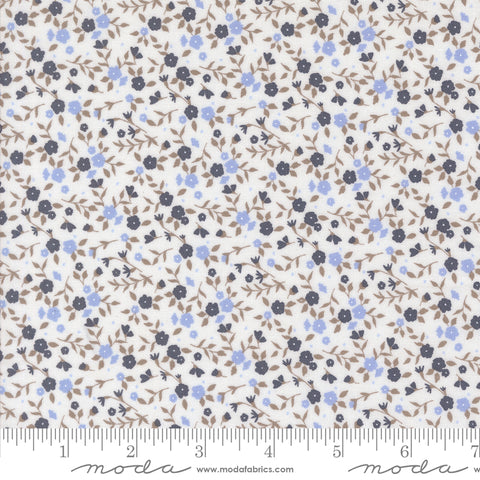 Sun-drenched Cloud Indigo Tiny Floral Yardage by Sweetfire Road for Moda Fabrics