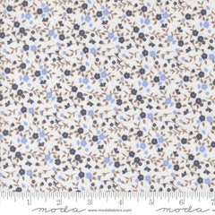 Sun-drenched Cloud Indigo Tiny Floral Yardage by Sweetfire Road for Moda Fabrics