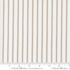 Sun-drenched Cloud Stone Ticking Stripe Yardage by Sweetfire Road for Moda Fabrics