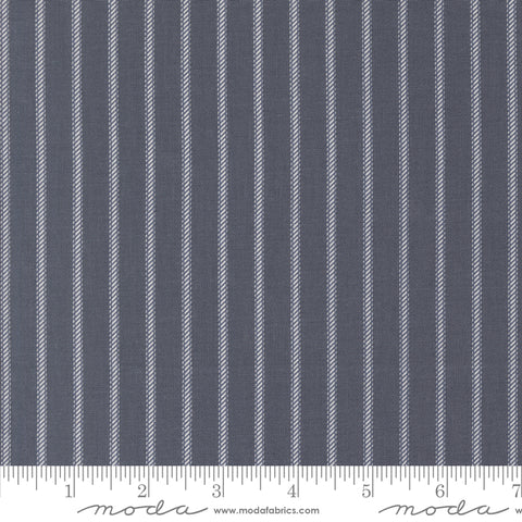 Sun-drenched Indigo Ticking Stripe Yardage by Sweetfire Road for Moda Fabrics