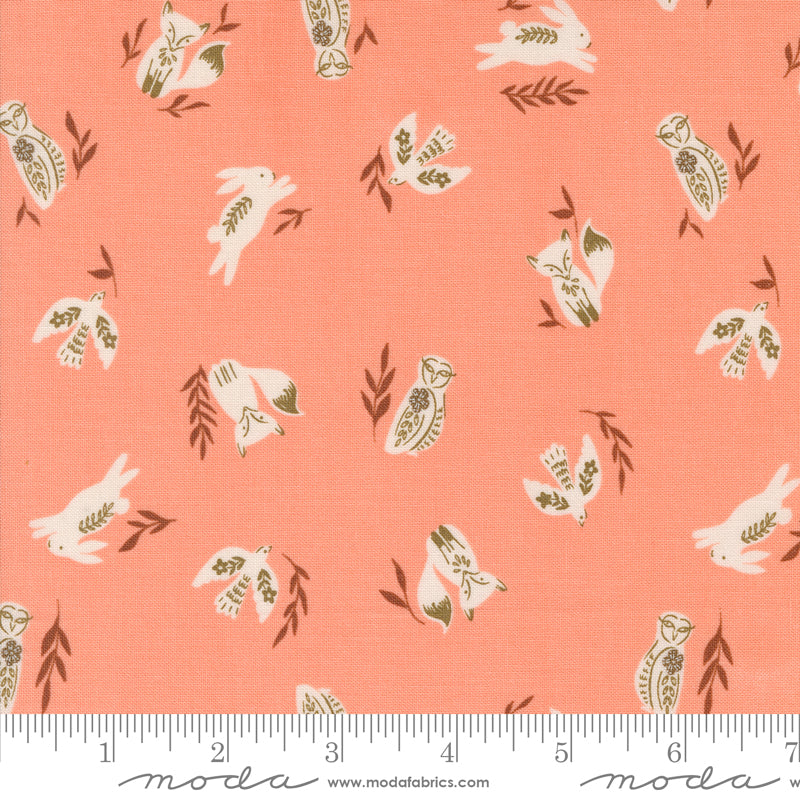 Folk & Lore Peach Blossom Fable Friends Yardage by Fancy That Design House for Moda Fabrics